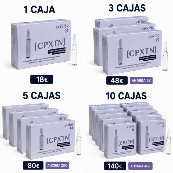 Complejo Cipexton - Ampollas anticaída del cabello