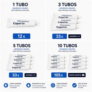 Adhesivo líquido para prótesis capilares