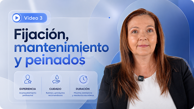 Video 3 - Fijación, mantenimiento y peinados
